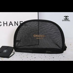 Black Mesh Makeup Cosmetic Bag